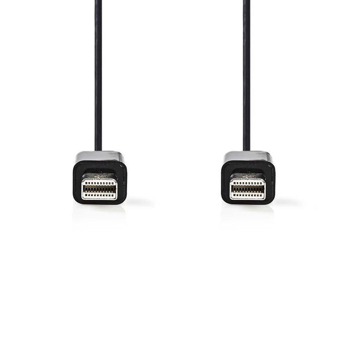 Nedis Mini DisplayPort Cable - DisplayPort 1.2, Mini DisplayPort Male, Mini DisplayPort Male, Black - Polybag