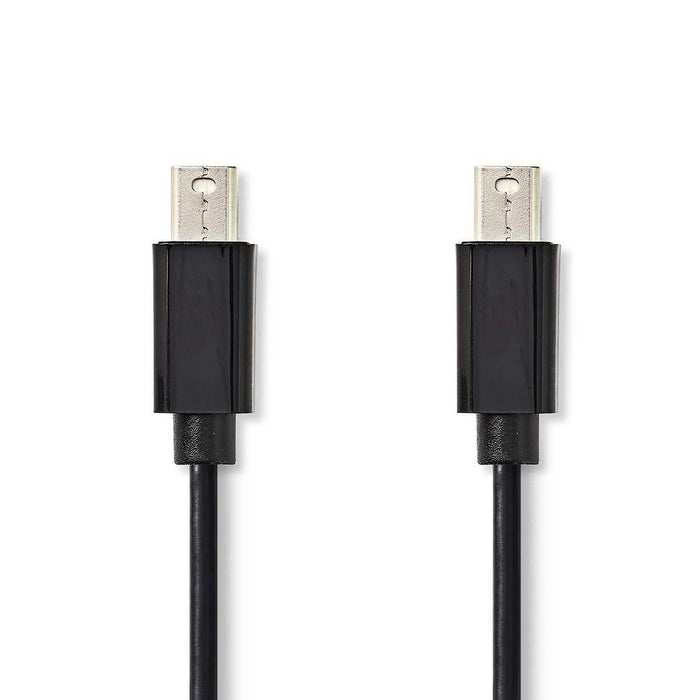 Nedis Mini DisplayPort Cable - DisplayPort 1.2, Mini DisplayPort Male, Mini DisplayPort Male, Black - Polybag