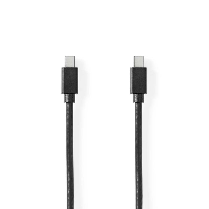 Nedis Mini DisplayPort Cable - DisplayPort 1.4, Mini DisplayPort Male, Mini DisplayPort Male, Black - Polybag