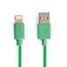 Nedis Lightning Cable - USB 2.0, Apple Lightning 8-Pin, USB-A Male, Green - Polybag