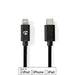 Nedis Lightning Cable - USB 2.0, Apple Lightning 8-Pin, USB-C Male, Black - Envelope