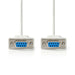 Nedis Null Modem cable - D-SUB 9-Pin Female, D-SUB 9-Pin Female, Nickel Plated, Ivory - Envelope