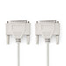 Nedis Serial Cable - D-SUB 25-Pin Male, D-SUB 25-Pin Male, Nickel Plated, Ivory - Polybag