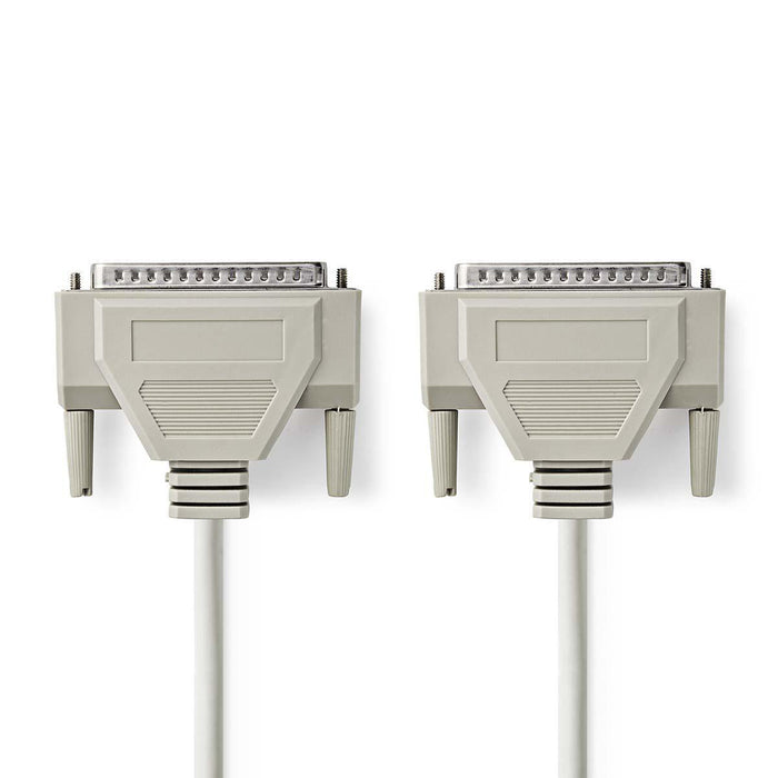 Nedis Serial Cable - D-SUB 37-Pin Male, D-SUB 37-Pin Male, Nickel Plated, Ivory - Polybag