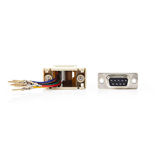 Nedis Serial Adapter - Adapter, D-SUB 9-Pin Male, RJ45 Female, Ivory - Envelope