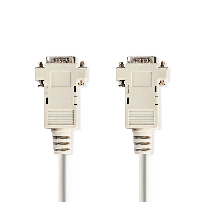 Nedis VGA Cable - VGA Male, VGA Male, Nickel Plated, Ivory - Polybag