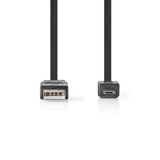 Nedis USB Cable - USB 2.0, USB-A Male, USB Micro-B Male, Black - Polybag