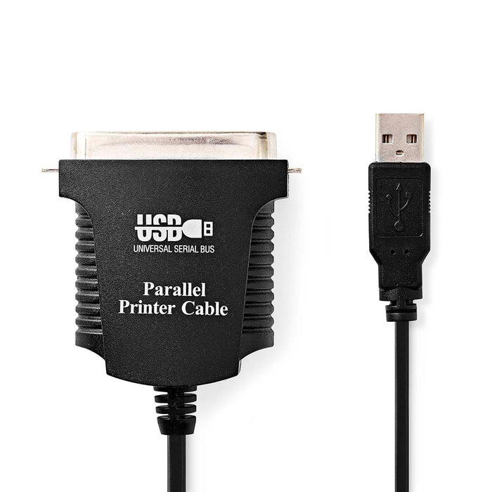 Nedis Parallel Cable - USB-A Male, Centronics 36-Pin Male, Nickel Plated, PVC - Envelope