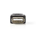 Nedis USB Adapter - USB 2.0, Mini 5-Pin Male, USB-A Female, Black - Polybag