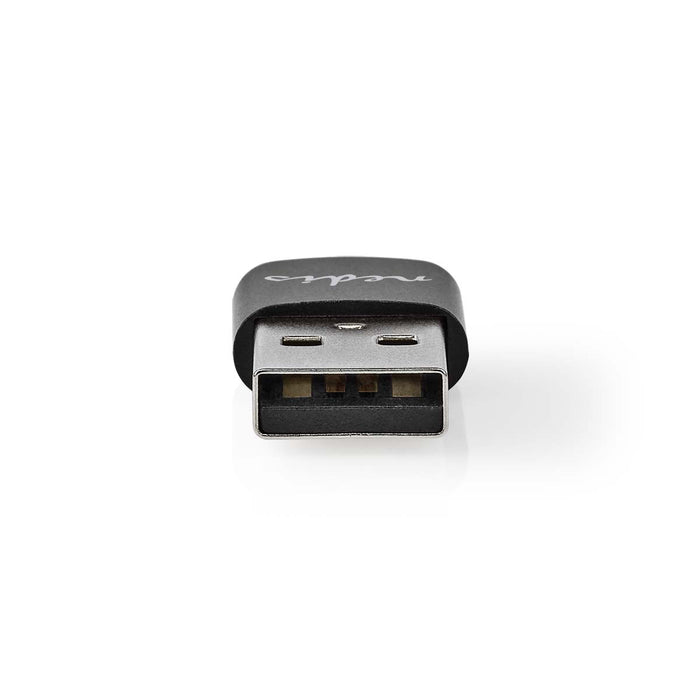 Nedis USB Adapter - USB 2.0, USB-A Male, USB-C Female, Black - Polybag