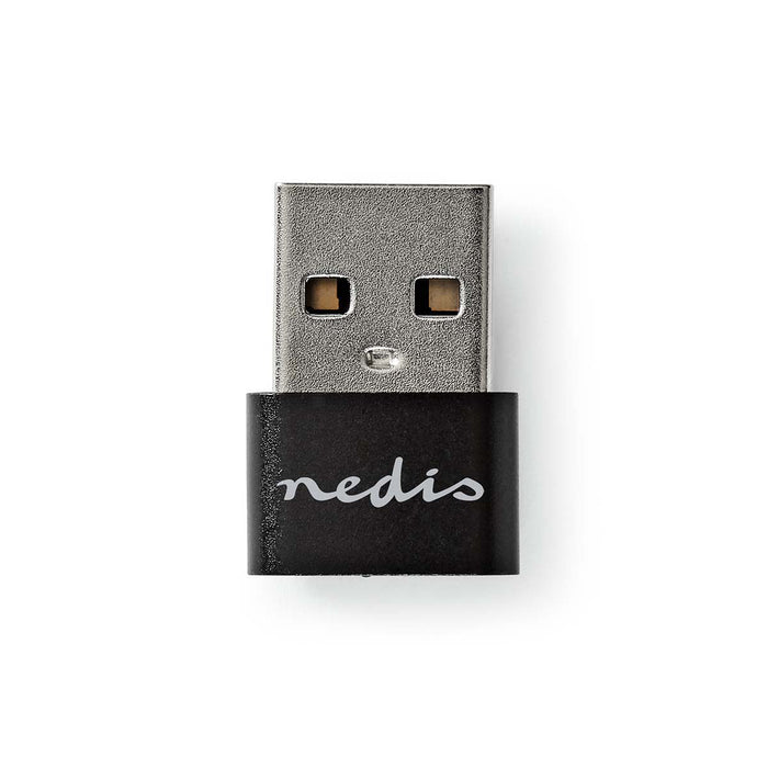 Nedis USB Adapter - USB 2.0, USB-A Male, USB-C Female, Black - Polybag