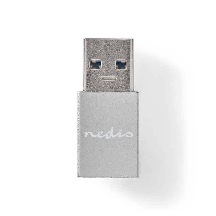 Nedis USB Adapter - USB 3.2 Gen 1, USB-A Male, USB-C Female, Black - Envelope