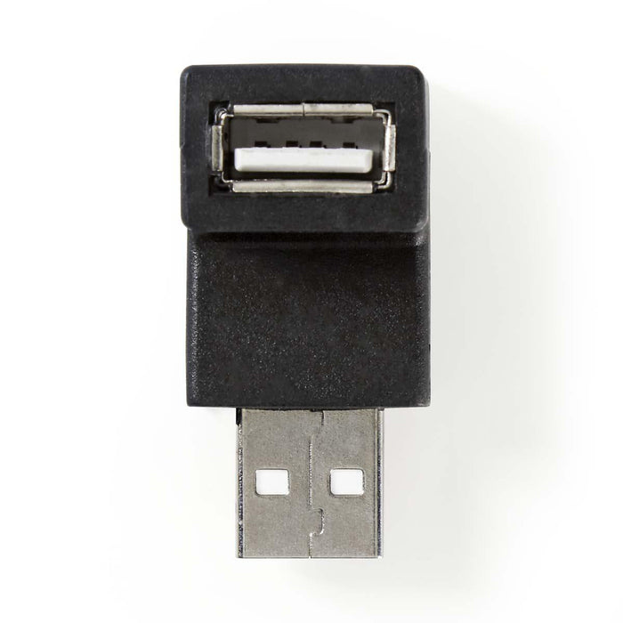 Nedis USB-A Adapter - USB 2.0, USB-A Male, USB-A Female, Black - Box