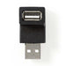 Nedis USB-A Adapter - USB 2.0, USB-A Male, USB-A Female, Black - Box