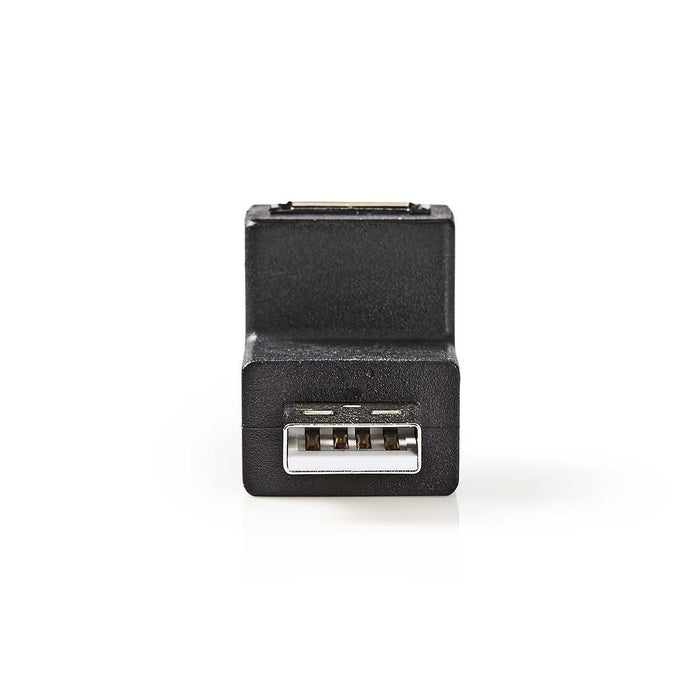 Nedis USB Adapter - USB 2.0, USB-A Male, USB-A Female, Black - Envelope