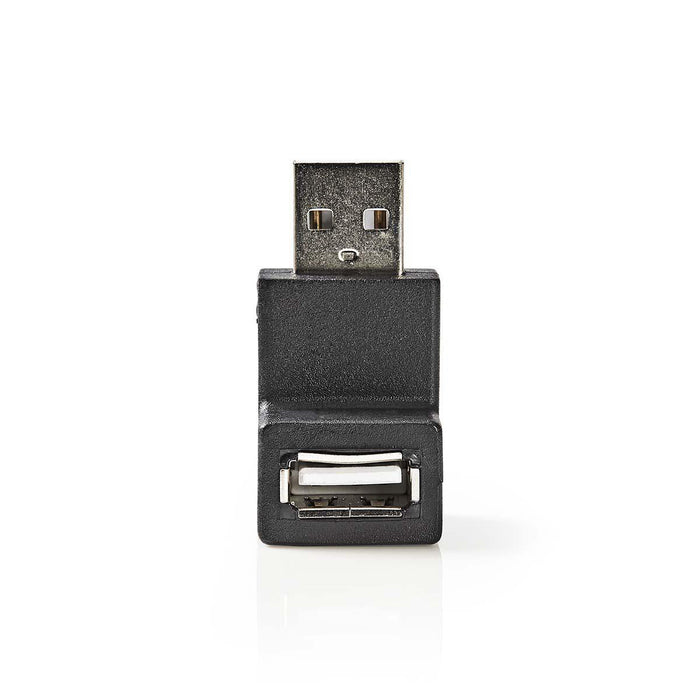 Nedis USB Adapter - USB 2.0, USB-A Male, USB-A Female, Black - Envelope