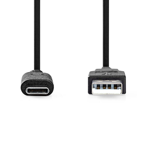 Nedis USB Cable - USB 3.2 Gen 2, USB-A Male, USB-C Male, Black - Polybag