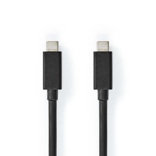 Nedis USB Cable - USB 3.2 Gen 2x2, USB-C Male, USB-C Male, Black - Envelope