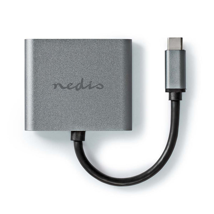 Nedis USB Adapter - USB 3.2 Gen 1, USB-C Male, 2x HDMI, Black - Envelope