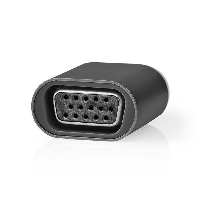 Nedis USB Adapter - USB 3.2 Gen 1, USB-C Male, VGA Female, Black / Grey - Envelope