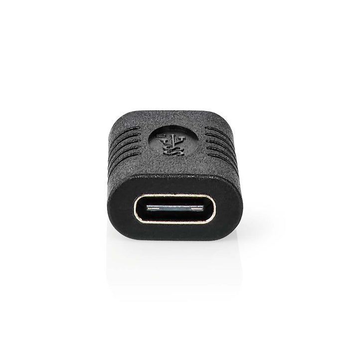 Nedis USB Adapter - USB 3.2 Gen 2, USB-C Female, USB-C Female, Black - Polybag