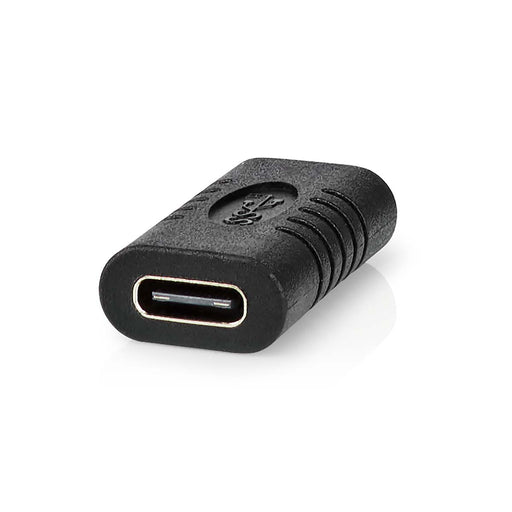 Nedis USB Adapter - USB 3.2 Gen 2, USB-C Female, USB-C Female, Black - Polybag