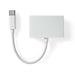 Nedis USB-C Adapter - USB 2.0, USB-C Male, 3.5 mm Female, White - Envelope