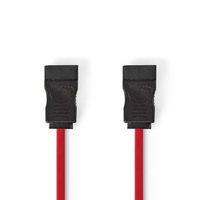 Nedis SATA Cable - 3 Gbps, SATA 7-Pin Female, SATA 7-Pin Female, Red - Polybag