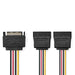 Nedis Internal Power cable - SATA 15-Pin Male, 2x SATA 15-Pin Female, Gold Plated, Multi Colour - Envelope