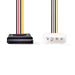 Nedis Internal Power cable - Molex Male, SATA 15-Pin Female, Gold Plated, Multi Colour - Envelope