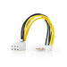 Nedis Internal Power cable - Molex Male, PCI Express Male, Gold Plated, Black / Yellow - Envelope