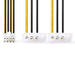 Nedis Internal Power cable - EPS 8-Pin Male, 2x Molex Male, Gold Plated, Black / Yellow - Envelope