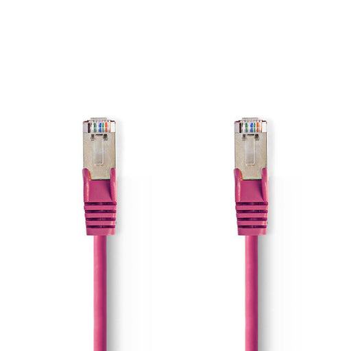 Nedis CAT5e Cable - SF/UTP, RJ45 Male, RJ45 Male, Pink - Polybag