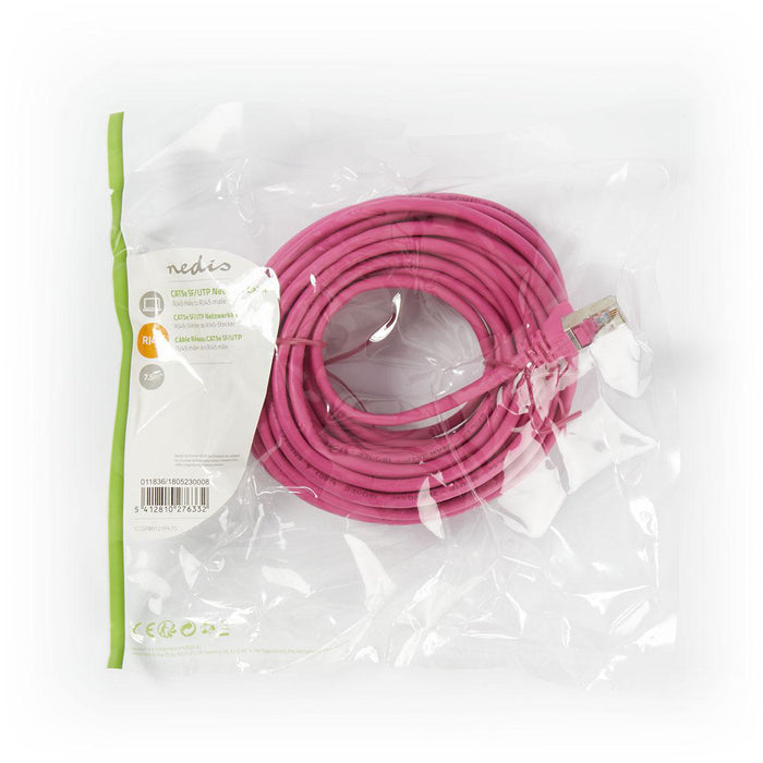 Nedis CAT5e Cable - SF/UTP, RJ45 Male, RJ45 Male, Pink - Polybag