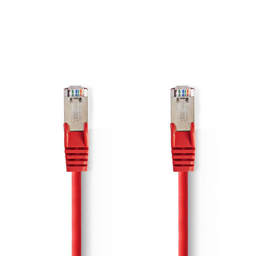 Nedis CAT5e Cable - SF/UTP, RJ45 Male, RJ45 Male, Red - Polybag