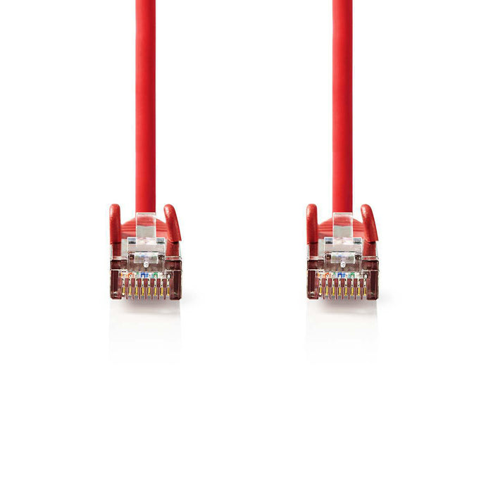 Nedis CAT5e Cable - SF/UTP, RJ45 Male, RJ45 Male, Red - Polybag