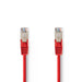 Nedis CAT5e Cable - SF/UTP, RJ45 Male, RJ45 Male, Red - Polybag