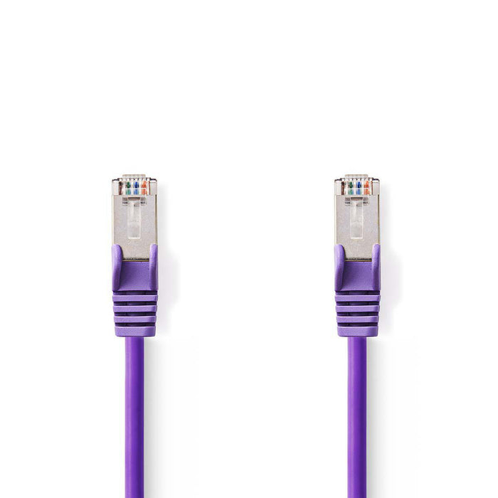 Nedis CAT5e Cable - SF/UTP, RJ45 Male, RJ45 Male, Violet - Polybag