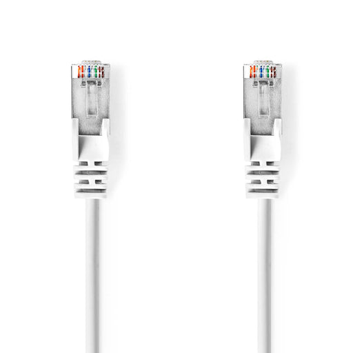 Nedis CAT5e Cable - SF/UTP, RJ45 Male, RJ45 Male, White - Polybag