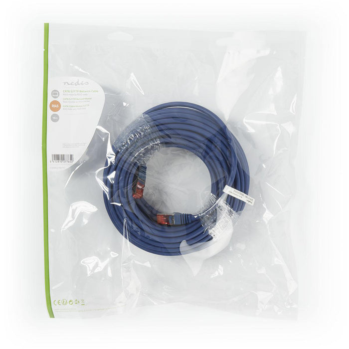 Nedis CAT6 Cable - RJ45 Male, RJ45 Male, S/FTP, Blue - Polybag