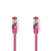 Nedis CAT6 Cable - RJ45 Male, RJ45 Male, S/FTP, Pink - Polybag