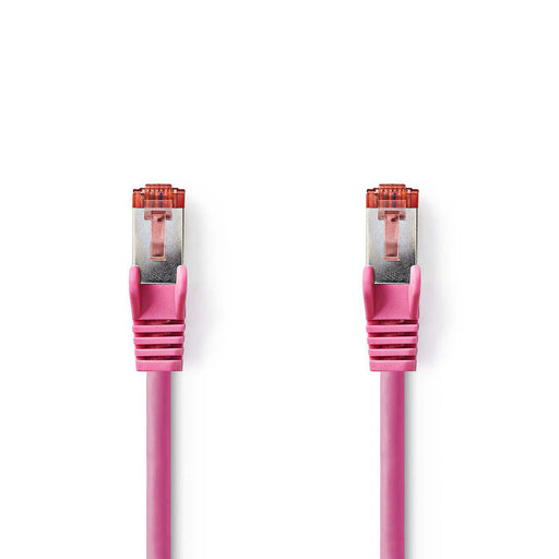 Nedis CAT6 Cable - RJ45 Male, RJ45 Male, S/FTP, Pink - Polybag