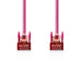 Nedis CAT6 Cable - RJ45 Male, RJ45 Male, S/FTP, Pink - Polybag