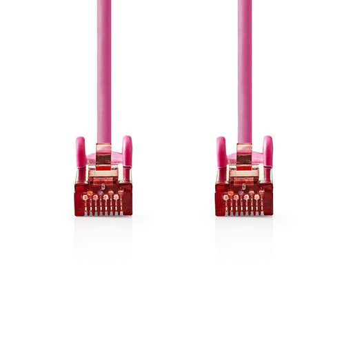 Nedis CAT6 Cable - RJ45 Male, RJ45 Male, S/FTP, Pink - Polybag