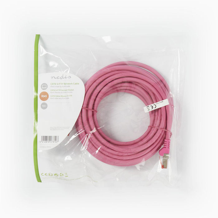 Nedis CAT6 Cable - RJ45 Male, RJ45 Male, S/FTP, Pink - Polybag