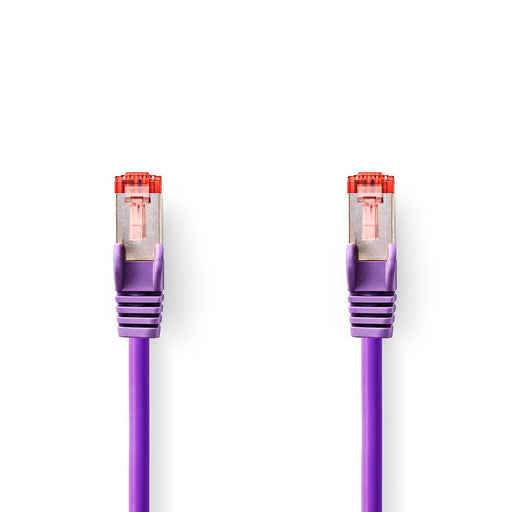 Nedis CAT6 Cable - RJ45 Male, RJ45 Male, S/FTP, Violet - Envelope