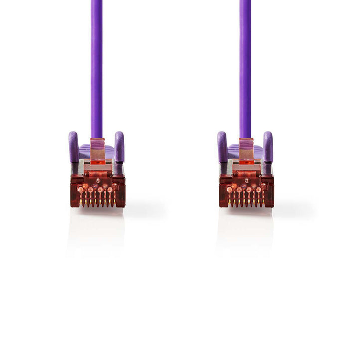 Nedis CAT6 Cable - RJ45 Male, RJ45 Male, S/FTP, Violet - Polybag