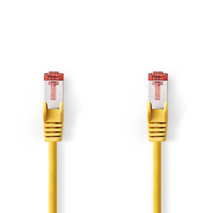 Nedis CAT6 Cable - RJ45 Male, RJ45 Male, S/FTP, Yellow - Polybag