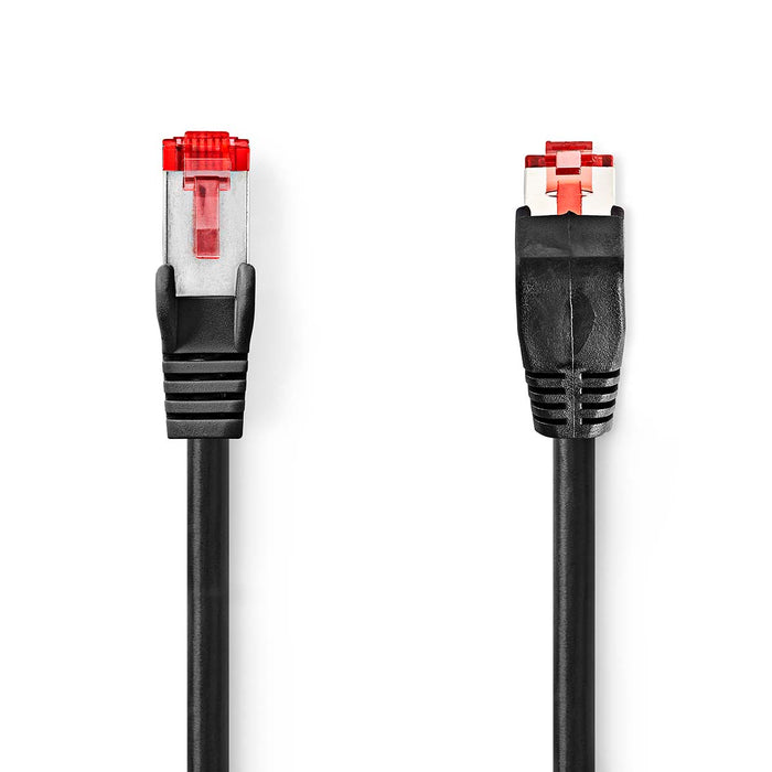 Nedis CAT6 Cable - RJ45 Male, RJ45 Male, SF/UTP, Black - Polybag