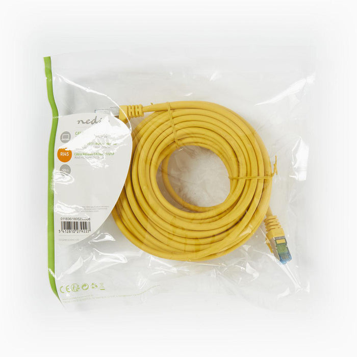 Nedis CAT6a Cable - SF/UTP, RJ45 Male, RJ45 Male, Yellow - Polybag